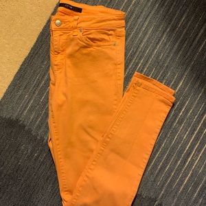 Joe’s Jeans Orange denim skinny jeans size 27
